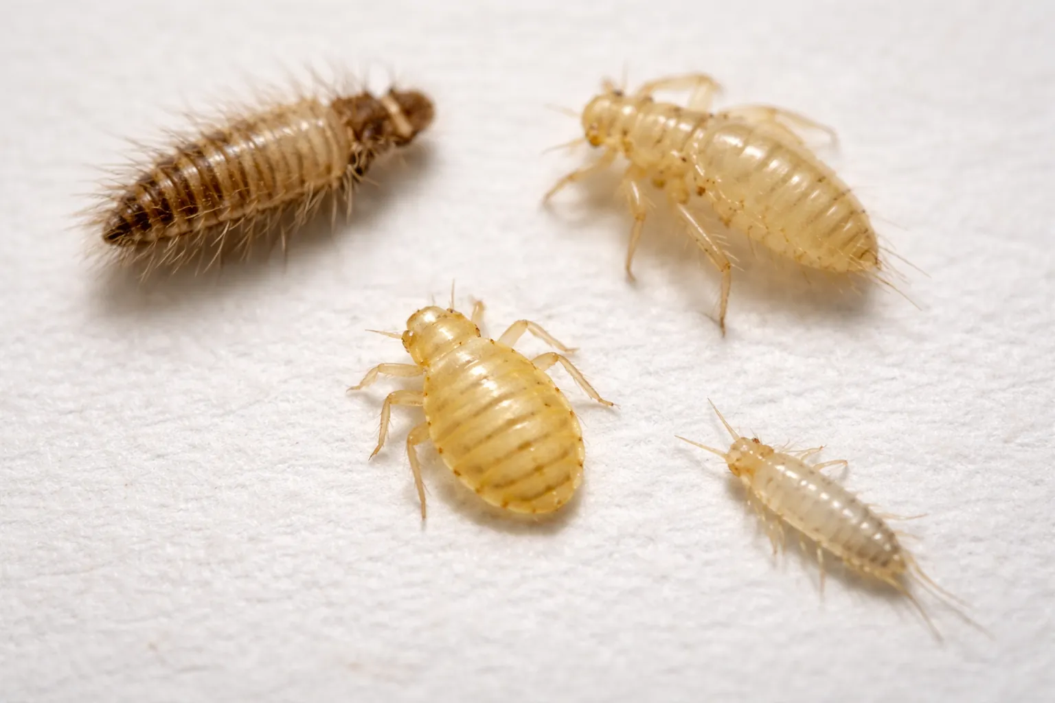 Comparison of bed bug shells vs other insect shells